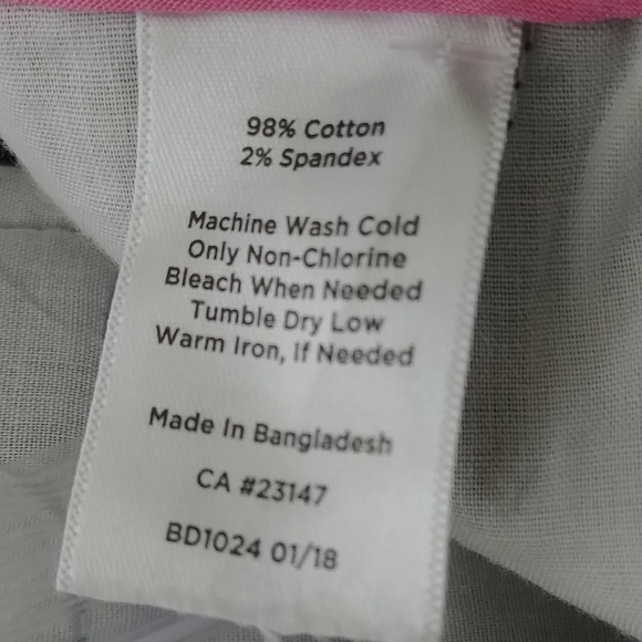 NWT, "TALBOTS" SIZE 12P, ankle length/relaxed legs, 98% COTTON/2% SPANDEX PANTS - Picture 10 of 10